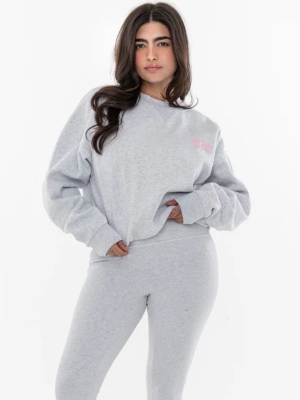 The Bar Light Gray Tucked Sweatshirt NWT